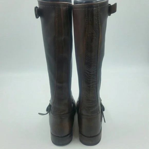 FRYE l Veronica Slouch Dark Brown Boots - Picture 6 of 8